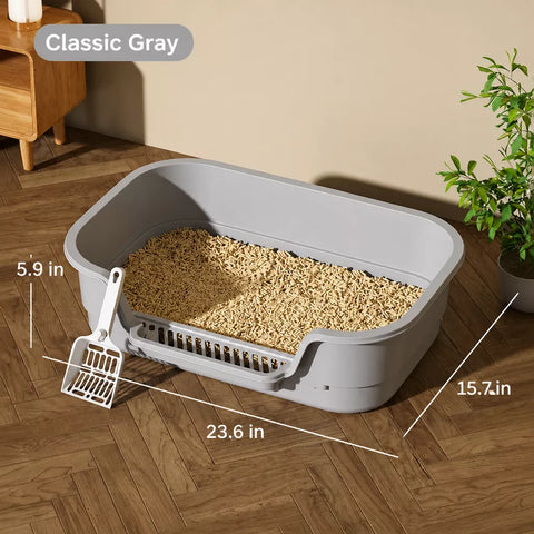 High-Sided Open Cat Litter Box p-05713