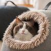 Enclosed Plush Pet Bed with Carry Handle