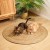 Round Cattail Grass Cat Scratcher Mat