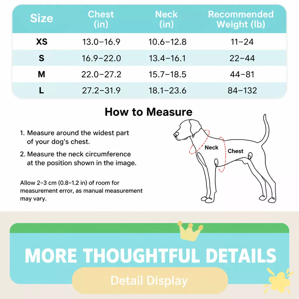 Pet Vest Harness for Small to Medium Dogs