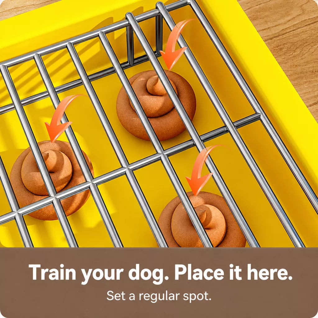 Dog Potty Training Tray with Grate