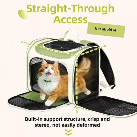 Canvas Pet Carrier Backpack for Cats and Dogs