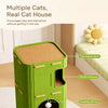 4-Tier Cat Tree with Enclosed House and Scratch Pad