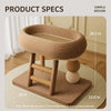 Large Oval Sisal Cat Tree with Integrated Scratcher and Bed