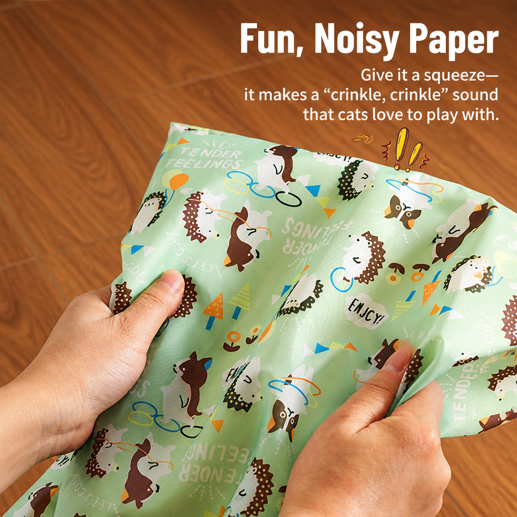 Foldable Crinkle Cat Tunnel Toy