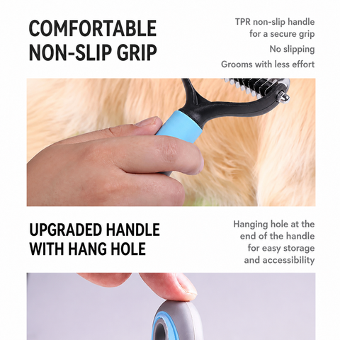 Double-Sided Dematting Comb for Cats & Dogs