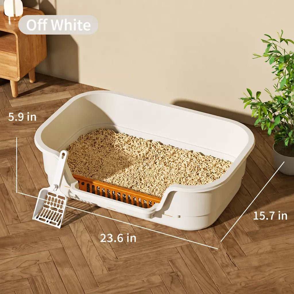 High-Sided Open Cat Litter Box p-05713