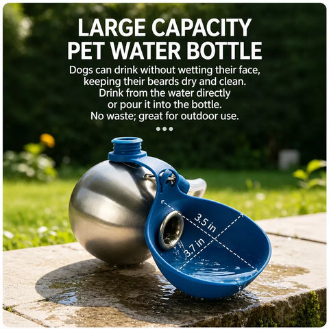 Portable Stainless Steel Pet Water Bottle