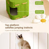4-Tier Cat Tree with Enclosed House and Scratch Pad