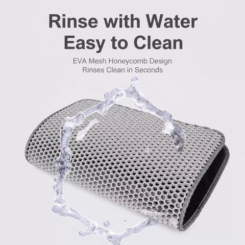 Double-Layer Cat Litter Mat for Cleaner Litter Box Areas