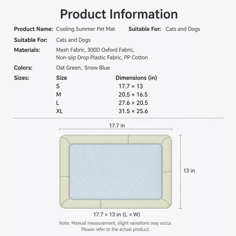 Cooling Dog Bed with Removable, Washable Design