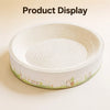 Oval Cat Scratcher with Integrated Lounge Bed