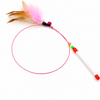 Steel Wire Cat Teaser Wand with Bell and Feather
