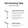 Long- and Short-Tooth Pet Rake Comb for Cats and Dogs