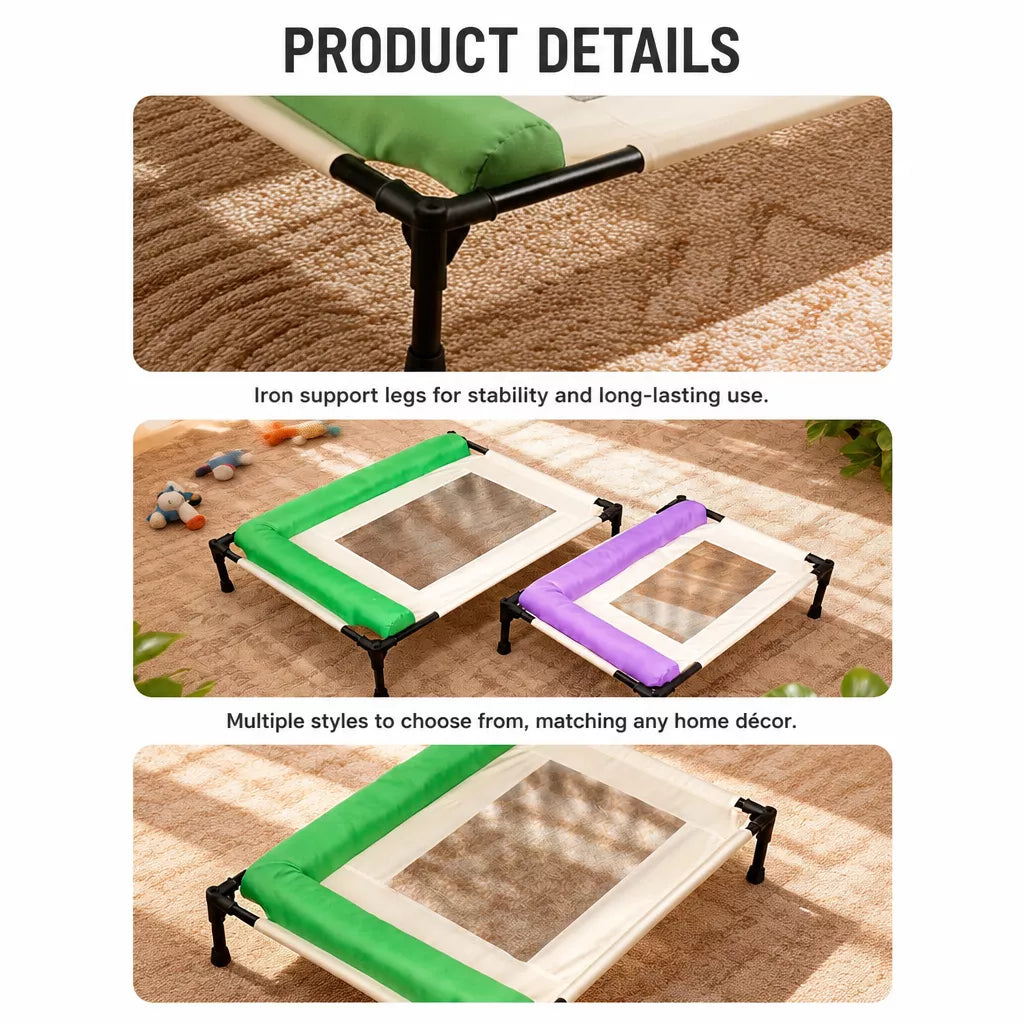 Elevated Washable Pet Bed for Small to Medium Dogs & Cats