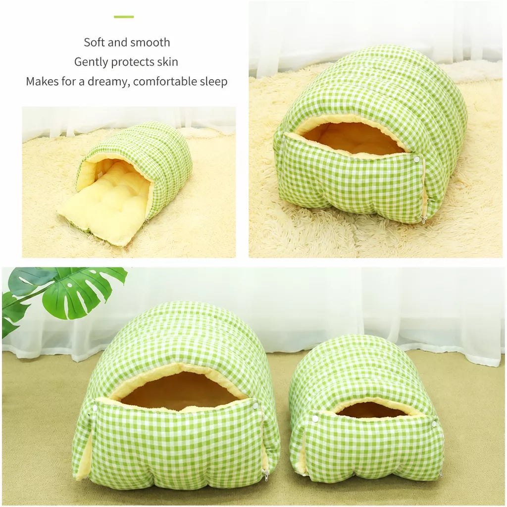Enclosed Pet Bed for Cats and Small Dogs with Open Entry
