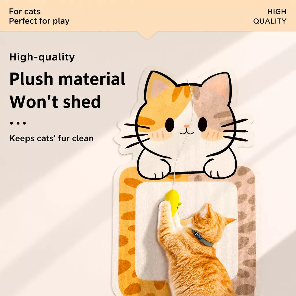 Self-Adhesive Wall-Mounted Felt Cat Scratcher