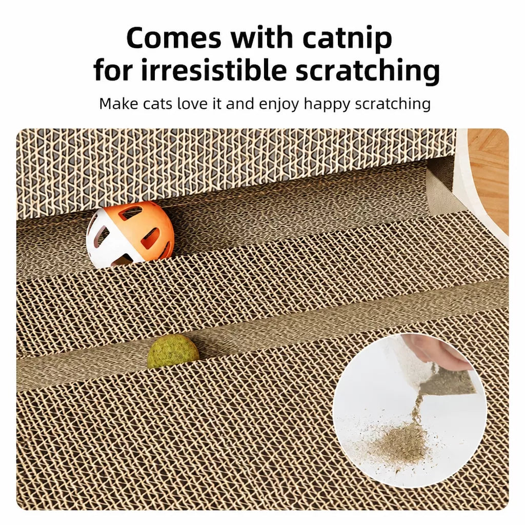 L-Shaped Corrugated Cardboard Cat Scratcher