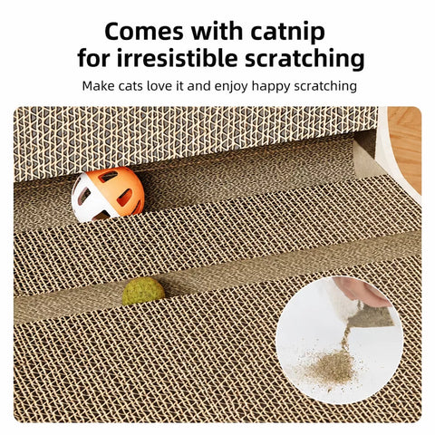 L-Shaped Corrugated Cardboard Cat Scratcher