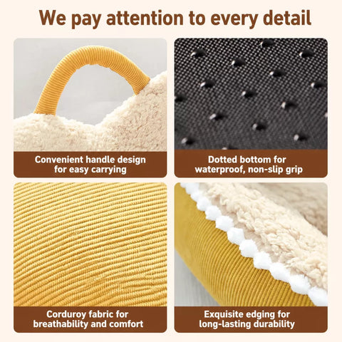 Washable Semi-Enclosed Pet Bed for Cats and Small Dogs