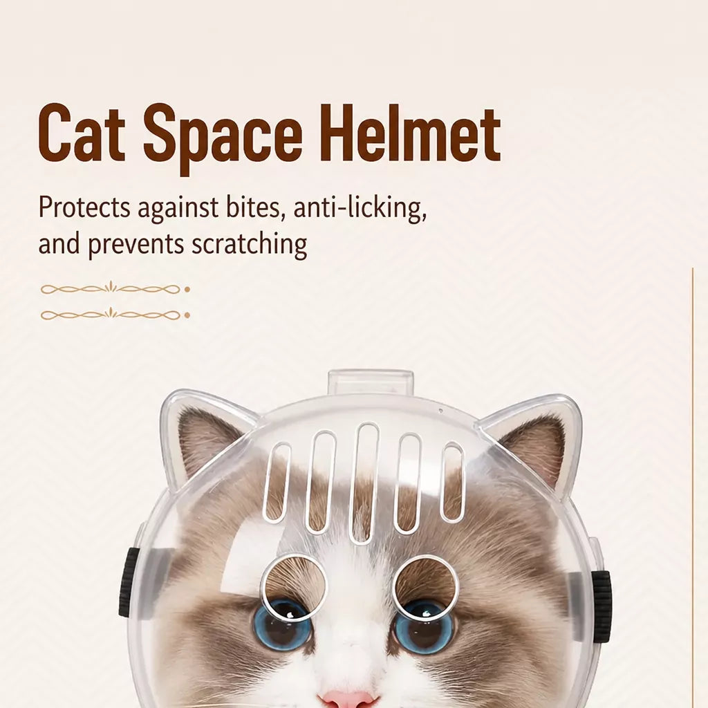 Clear Plastic Recovery Cone for Cats