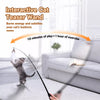 Interactive Cat Wand Toy with 6 Feather Attachments