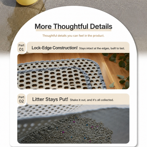 Double-Layer Cut-to-Fit Cat Litter Mat