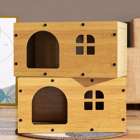 Spacious Corrugated Cardboard Cat Scratcher House