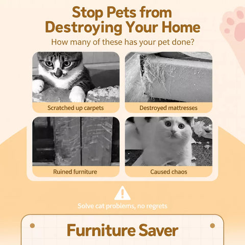 Self-Adhesive Cat Scratching Mat for Doors and Furniture