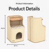 Square Sisal Cat Scratching Barrel with Cozy Cat Bed