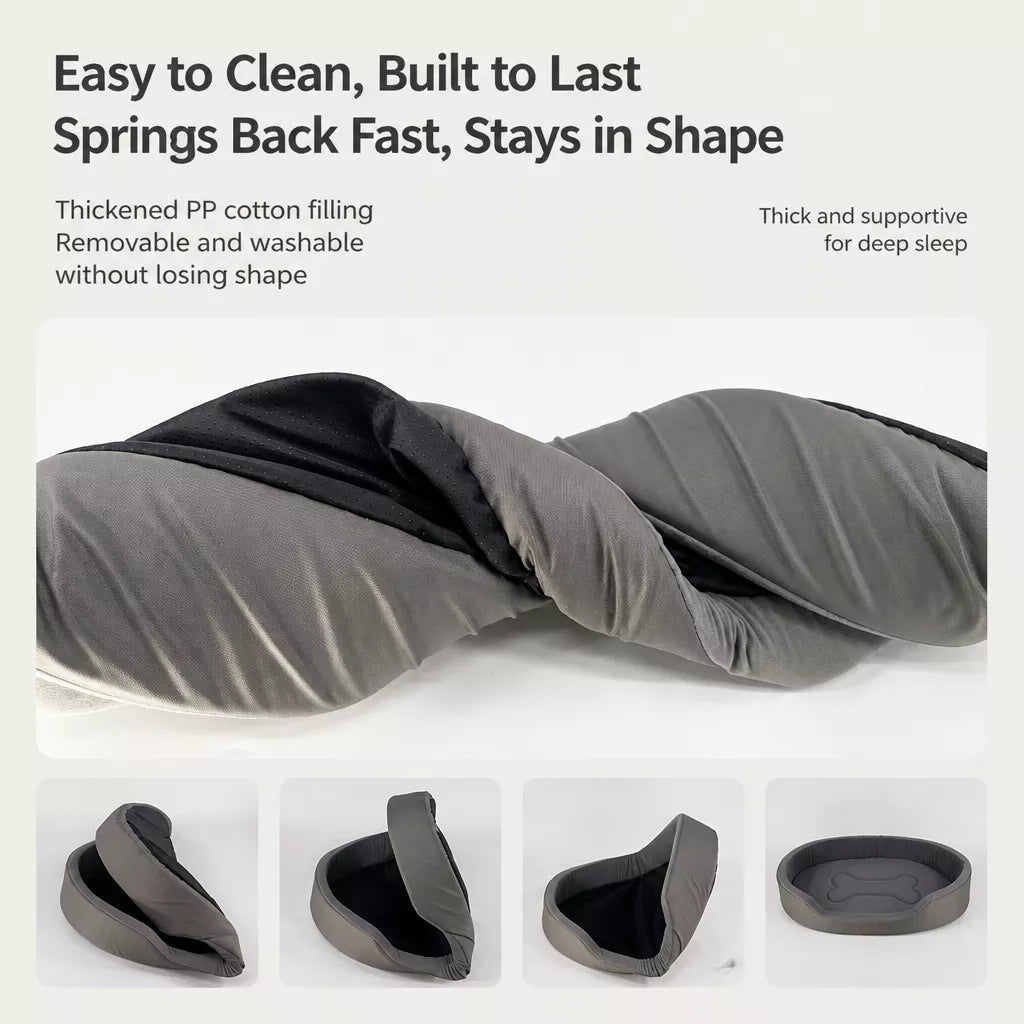 All-Season Removable Washable Polyester Dog Bed
