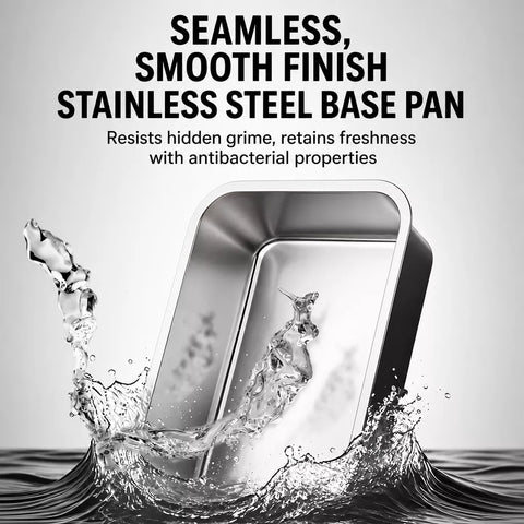 Extra-Large Stainless Steel High-Sided Cat Litter Box p-05697