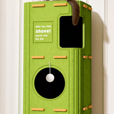 Multi-Level Cat Tree with Enclosed Hideaway & Scratching Boards