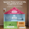 Multi-Level Indoor Cat House with Litter Box Area