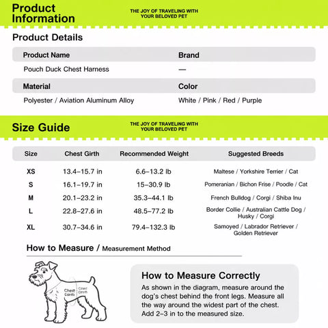 Adjustable Vest-Style Dog Harness for Small to Medium Dogs