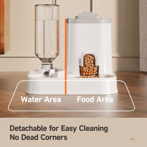 Automatic Pet Feeder with Water Bowl