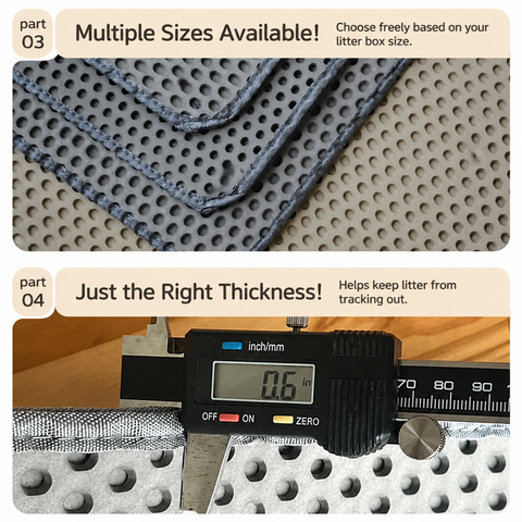 Double-Layer Cut-to-Fit Cat Litter Mat
