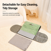 Enclosed Plush Pet Bed with Door Curtain for Cats and Dogs