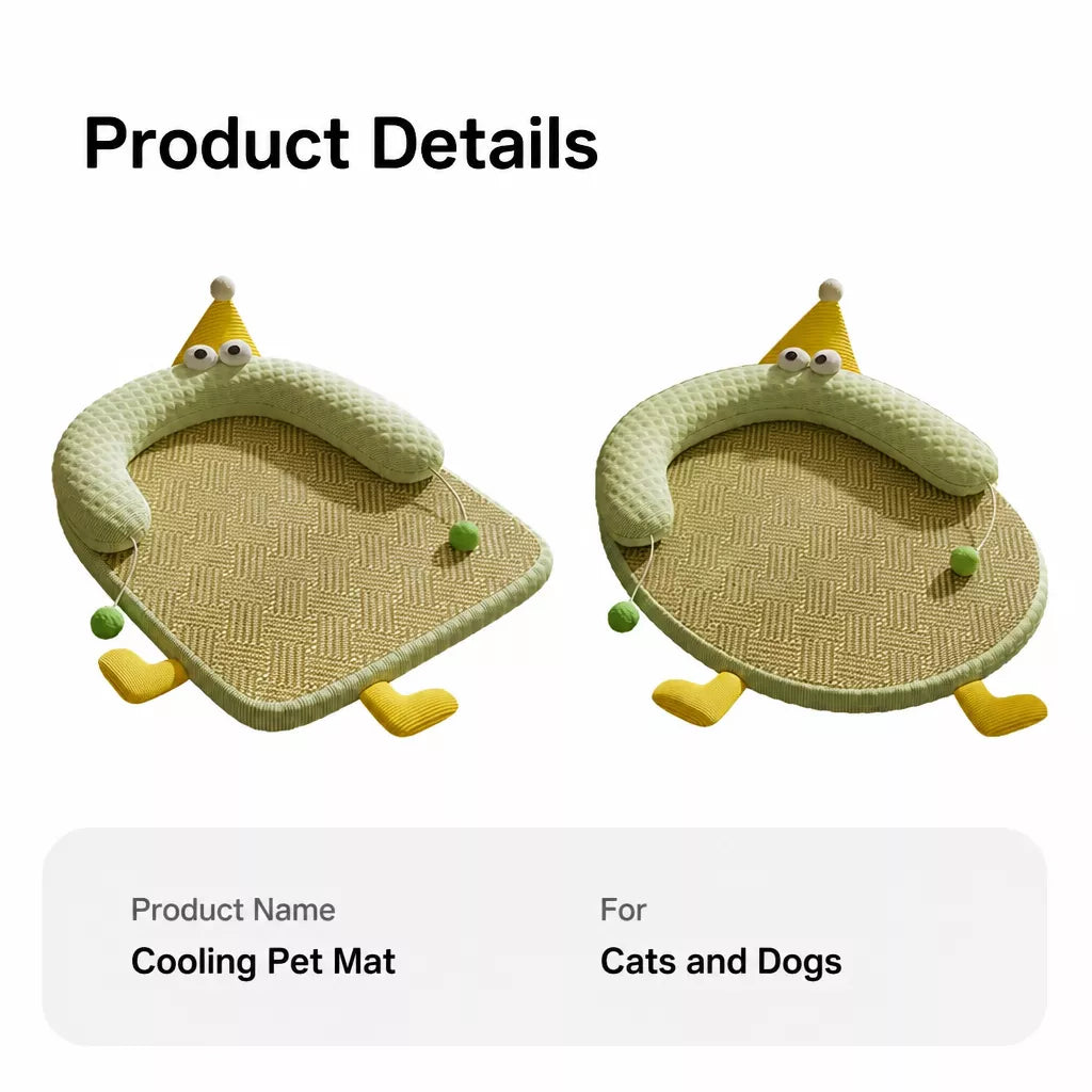 Low-Profile Pet Bed Mat for Cats and Dogs