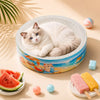 White Corrugated Cardboard Cat Scratcher Bed