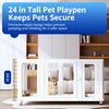 Movable Indoor Dog Playpen with Door