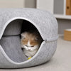 Enclosed Donut Pet Bed with Tunnel