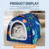 Semi-Enclosed Waterproof Pet Bed with Washable Cover