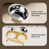 Double Stainless Steel Dog Bowls with Anti-Tip Feeding Stand