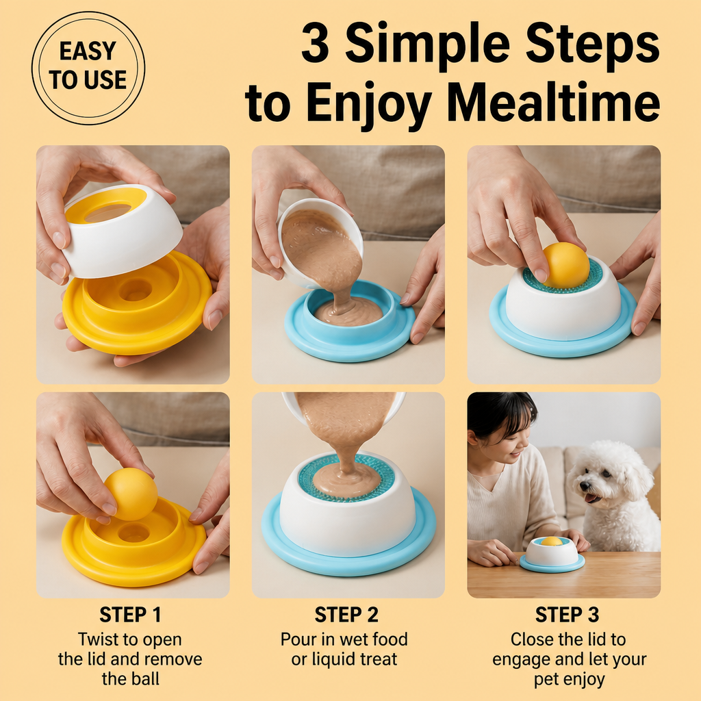 Interactive Lick Mat & Slow Feeder Toy for Dogs and Cats