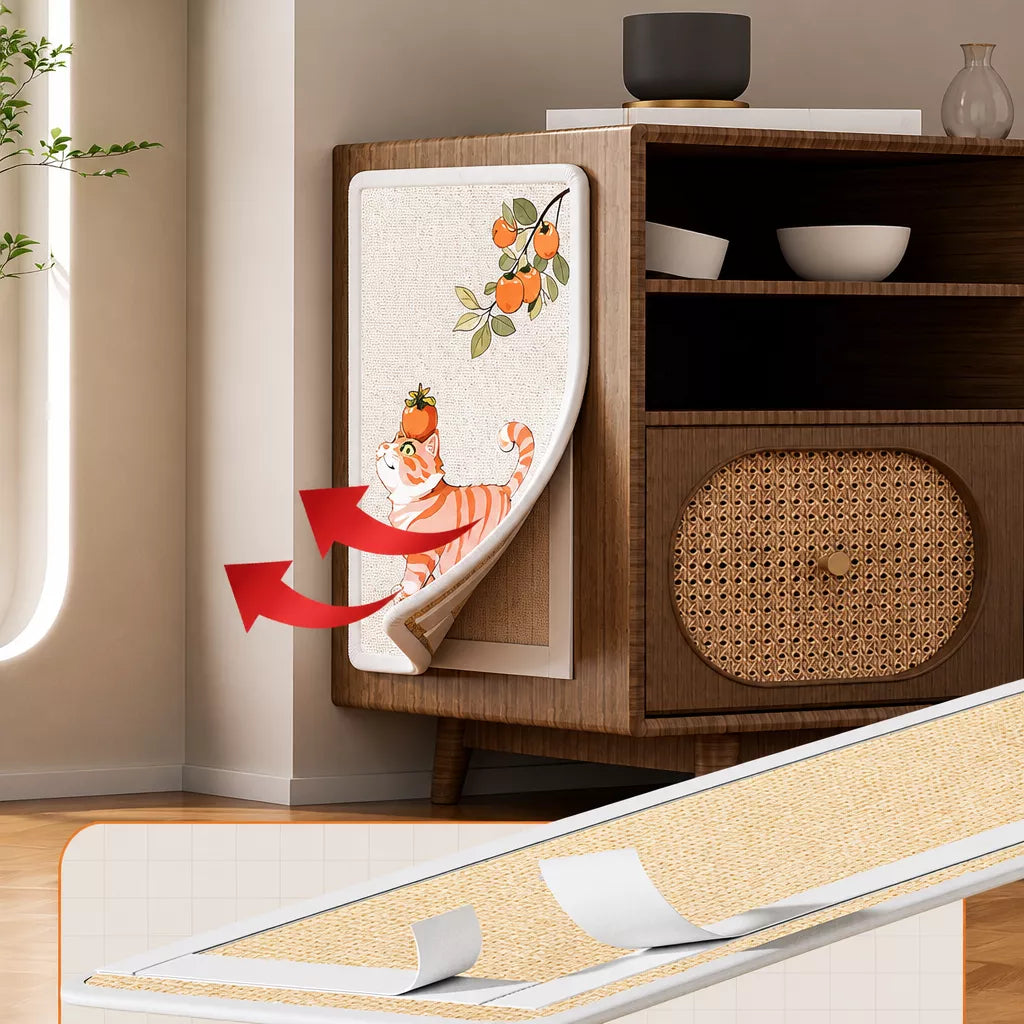 Vertical Adhesive Wall-Mounted Cat Scratcher
