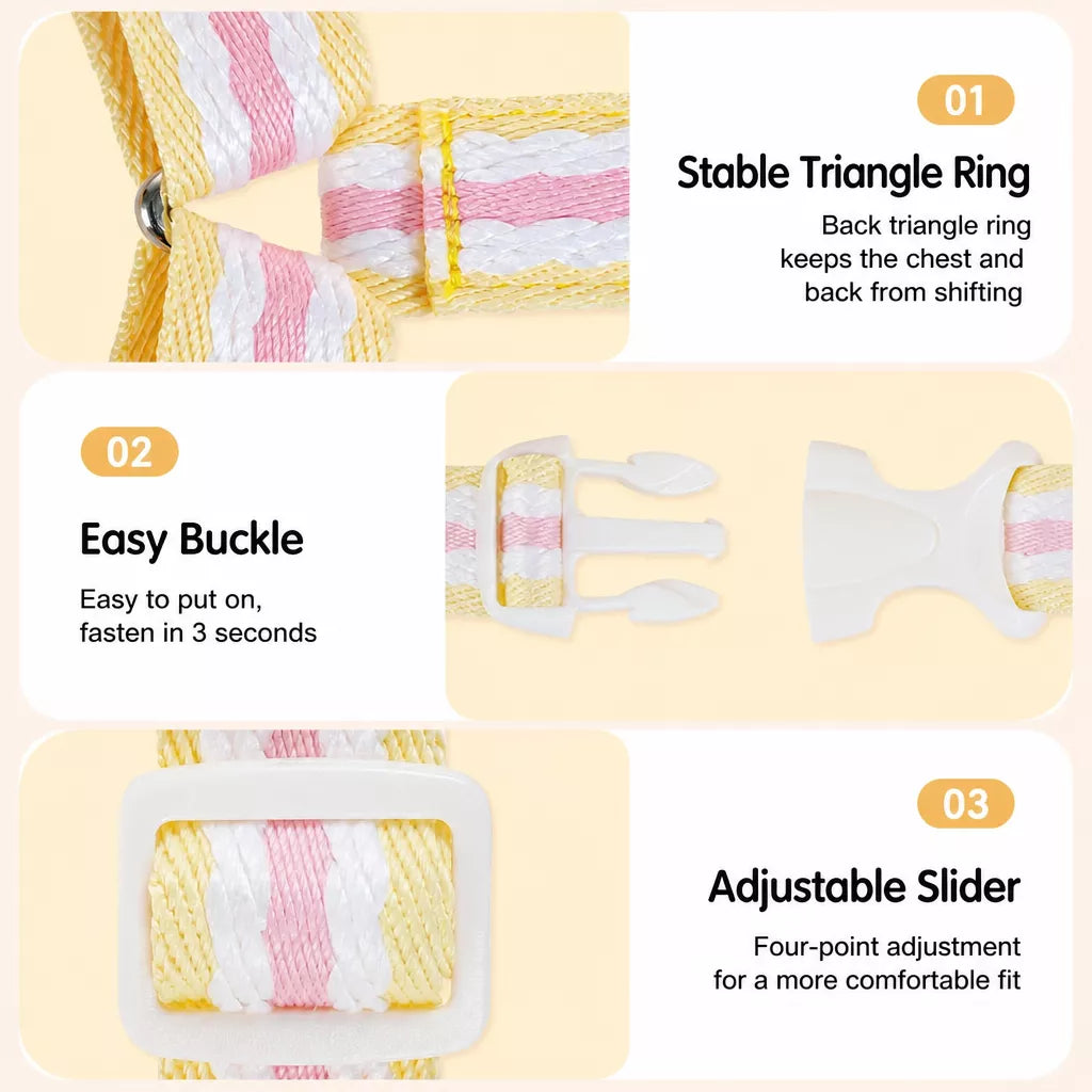 Bow Vest Harness and Leash for Small Dogs