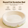 Oval Cat Scratcher with Integrated Lounge Bed