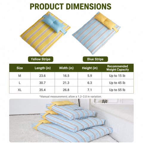 Washable Pet Bed Mat for Cats and Small to Medium Dogs