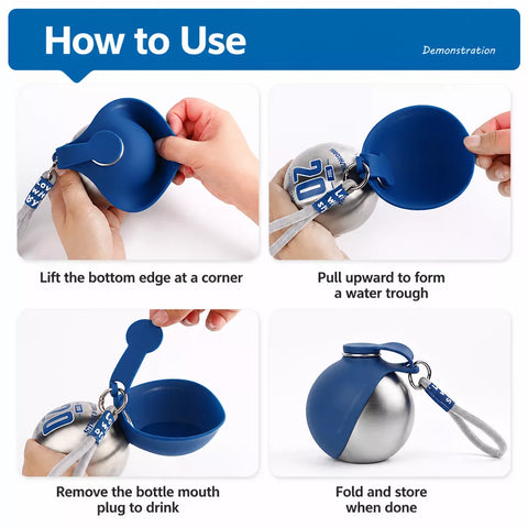 Portable Stainless Steel Pet Water Bottle